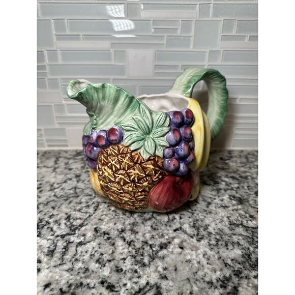 Calypso Fruit by Fitz & Floyd Rare 1988 - 1.5 Quart Pitcher - Picture 1 of 10